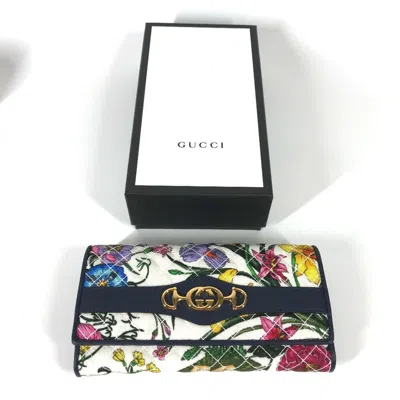 Pre-owned Gucci Multi-color Canvas Long Wallet (bi-fold) ()