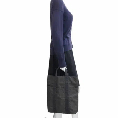 Pre-owned Hermes Her Line Gray Canvas Handbag Tote Bag ()