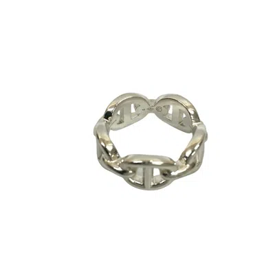 Pre-owned Hermes Silver Silver 925 Band Ring ()