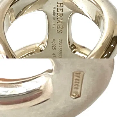 Pre-owned Hermes Silver Silver 925 Band Ring ()