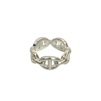 Pre-owned Hermes Silver Silver 925 Band Ring ()