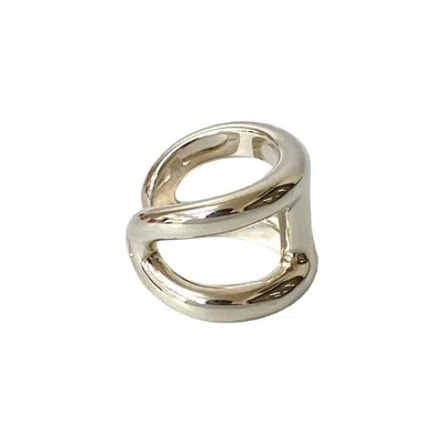 Pre-owned Hermes Silver Silver 925 Band Ring ()