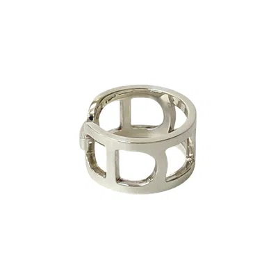 Pre-owned Hermes Silver Silver 925 Band Ring ()