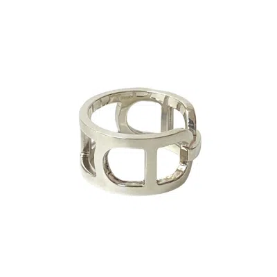 Pre-owned Hermes Silver Silver 925 Band Ring ()