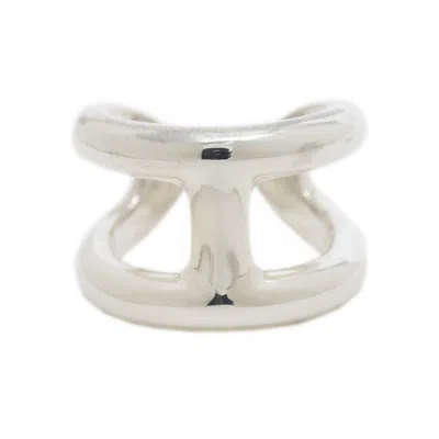 Pre-owned Hermes Silver Silver 925 Band Ring ()