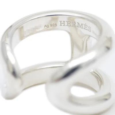 Pre-owned Hermes Silver Silver 925 Band Ring ()