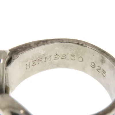 Pre-owned Hermes Silver Silver Band Ring ()