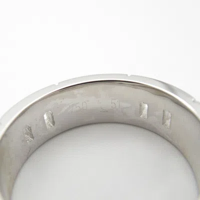 Pre-owned Hermes Silver White Gold (18k) Band Ring ()