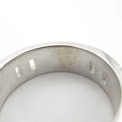 Pre-owned Hermes Silver White Gold (18k) Band Ring ()