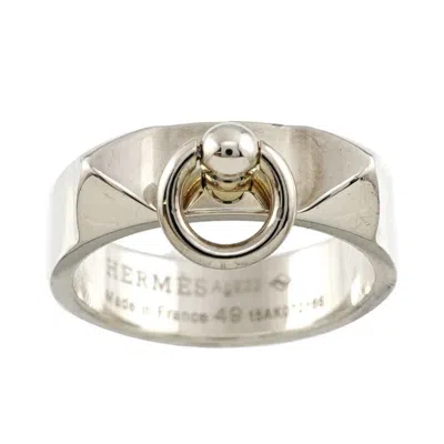 Pre-owned Hermes Silver Silver 925 Band Ring ()