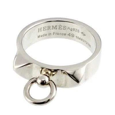 Pre-owned Hermes Silver Silver 925 Band Ring ()