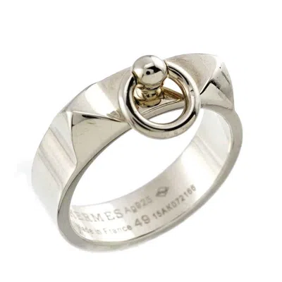 Pre-owned Hermes Silver Silver 925 Band Ring ()