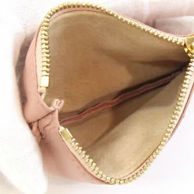 Pre-owned Loewe Pink Leather Coin Purse/coin Case ()