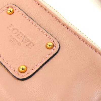 Pre-owned Loewe Pink Leather Coin Purse/coin Case ()