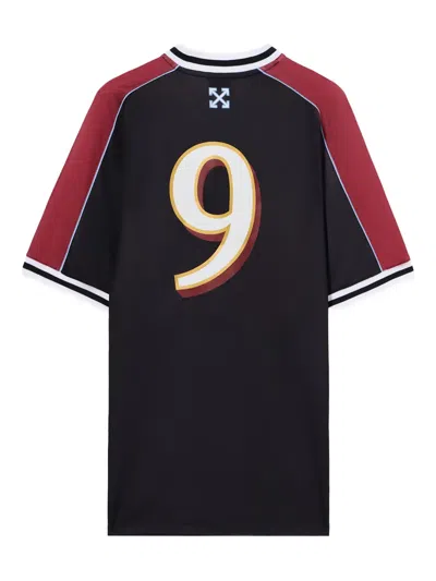 Off-white Poly Mesh Soccer Mini Dress In Black