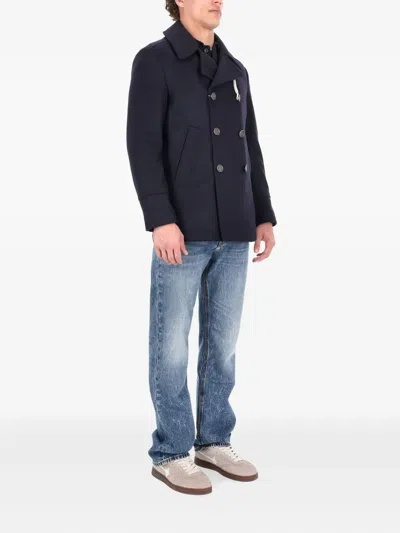 Camplin Double-breasted Squadron Coat In Blue