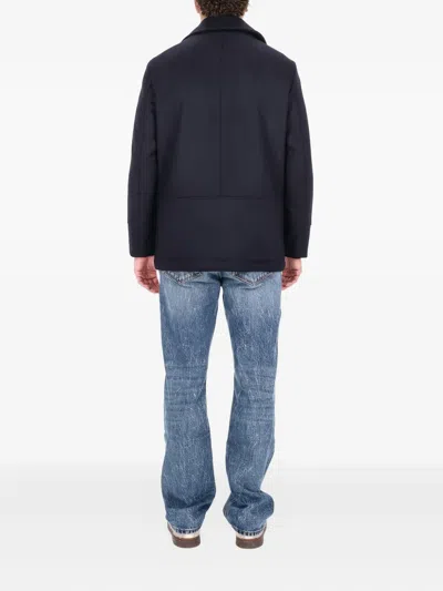 Camplin Double-breasted Squadron Coat In Blue