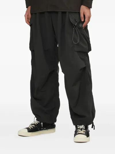 And Wander Multiple-pocket Cargo Pants In Black