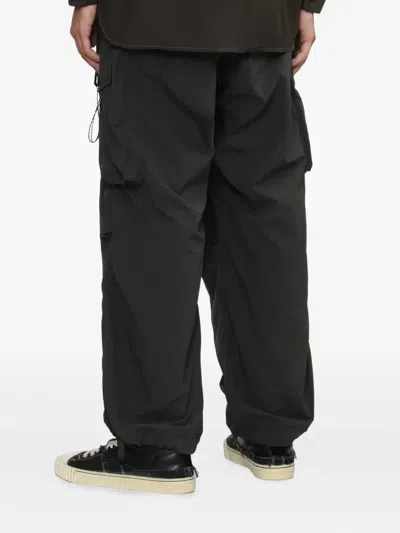 And Wander Multiple-pocket Cargo Pants In Black