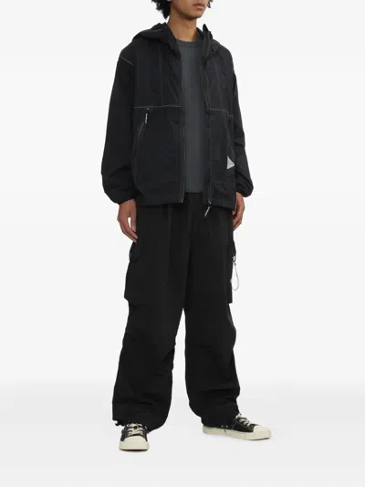 And Wander Multiple-pocket Cargo Pants In Black