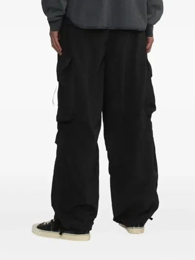 And Wander Multiple-pocket Cargo Pants In Black
