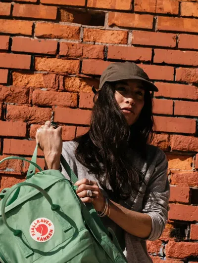 Fjall Raven Logo Patch Backpack In Green