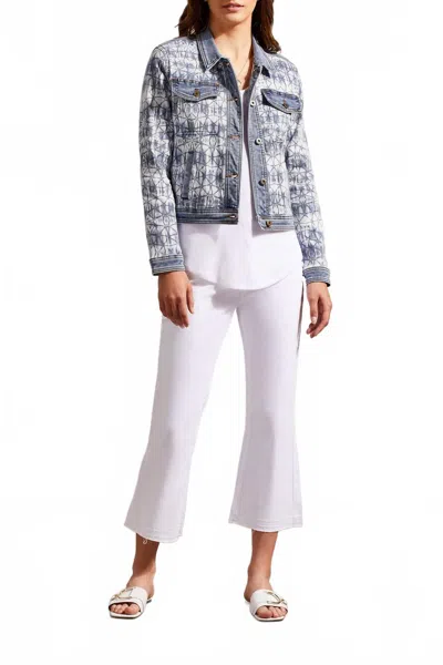 Tribal Sophia Curvy Flare Capri Pants In White In White
