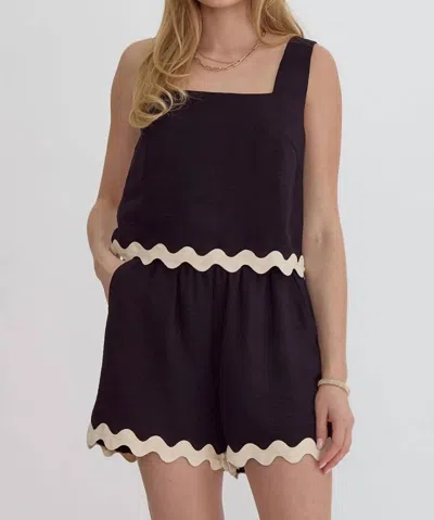 Entro Exploring Tulum Ric Rac Set In Black In Black