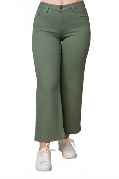 Pine Apparel Mid-rise Stretch Twill Pant In Martini Olive In Green