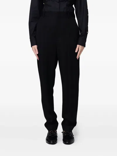 Moschino Pressed-crease Trousers In Black