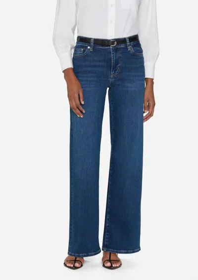 Frame Le Slim Palazzo High Rise Wide-leg Jean In Femma In Blue
