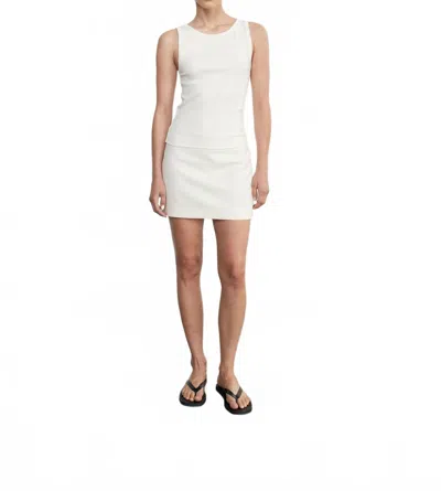 Enza Costa Supima Knit Easy Tank In Vanilla In White