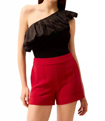 Marie Oliver Lucy One Shoulder Top In Black In Black