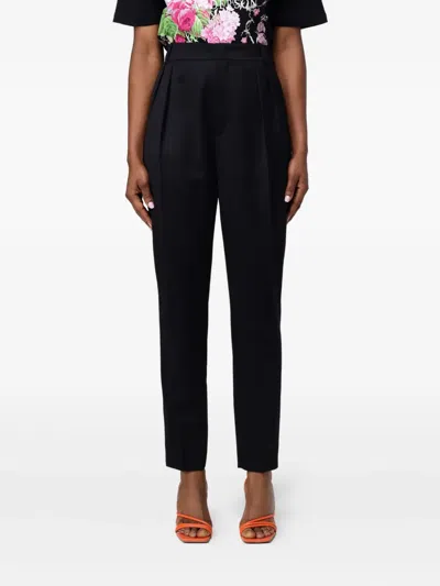 Moschino Pleated Trousers In Black