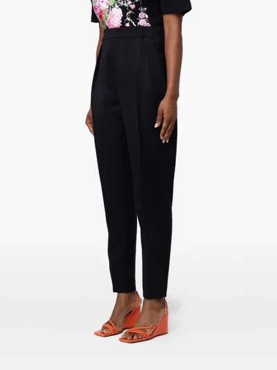 Moschino Pleated Trousers In Black