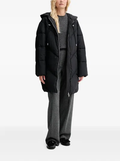 Hugo Boss Hooded-neckline Padded Jacket In Blue