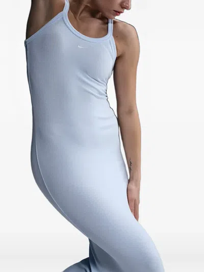 Nike Ribbed Midi Dress In Blue