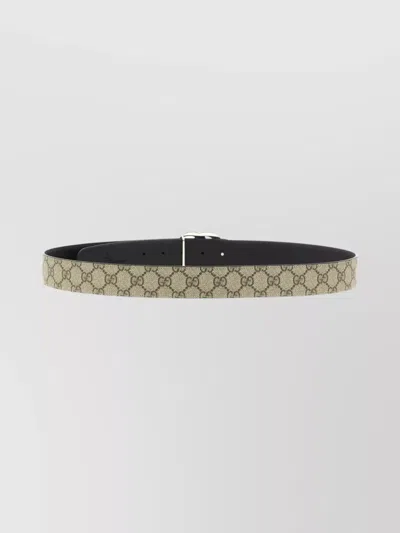 Gucci Reversible Belt Featuring Monogram Pattern In Brown