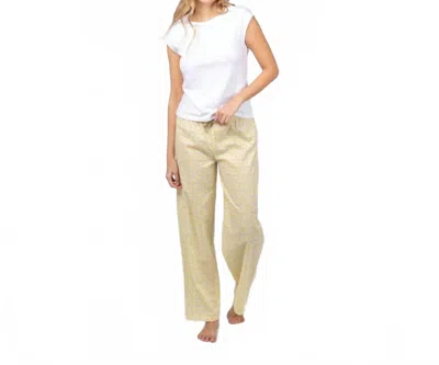 Veraluna Organic Cotton Pj Set In White In Gold