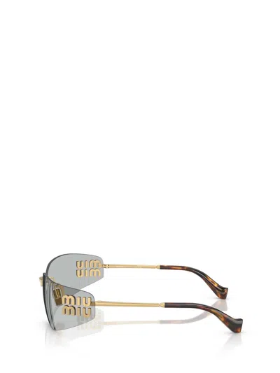 Miu Miu 0mu A51s Runway 5ak50k Oro Metal Sunglasses In Gray