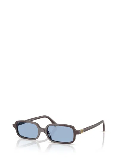 Miu Miu 11zs Rectangular Sunglasses In Blue