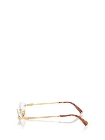 Miu Miu 0mu 53wv Zvn1o1 Oro Pallido Glasses In Gold