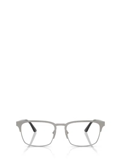 Prada Eyewear Rectangular Frame Glasses In Gray