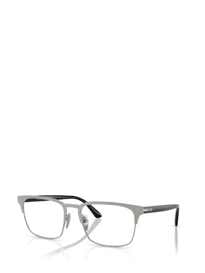 Prada Eyewear Rectangular Frame Glasses In Gray
