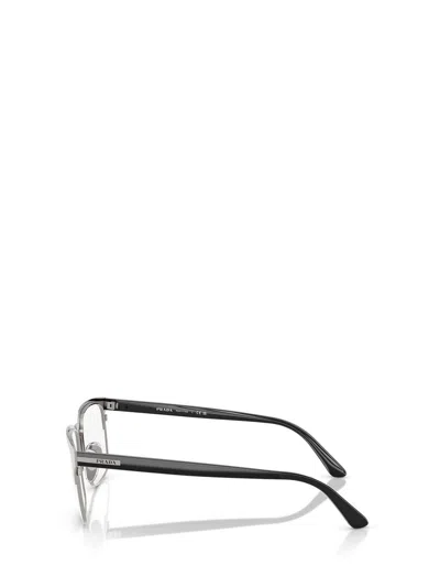 Prada Eyewear Rectangular Frame Glasses In Gray