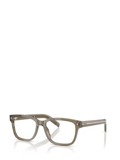 Prada 53mm Rectangular Optical Glasses In Brown