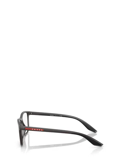 Prada Linea Rossa Ps 01qv Czh1o1 Azzurro Trasparente Glasses In Black