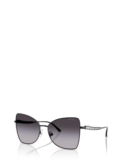 Jimmy Choo Eyewear Butterfly Frame Sunglasses In Black