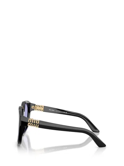 Miu Miu Womens Black Mu A07s Irregular-frame Acetate Sunglasses In Black