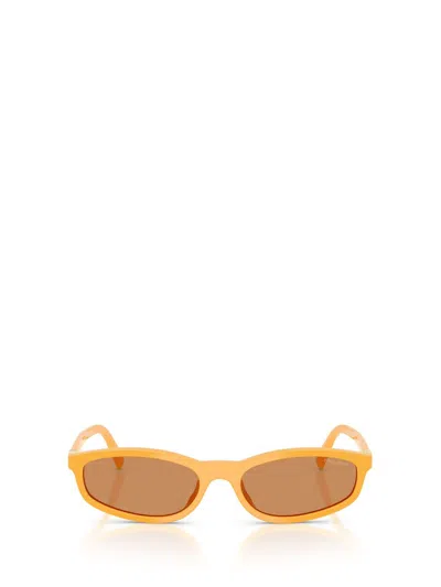 Miu Miu Eyewear Rectangular Frame Full Rim Sunglasses In Yellow